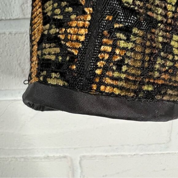 Terra Nostra Back Gold Brocade Cropped Padded Shoulder Blazer 4 - Picture 10 of 13